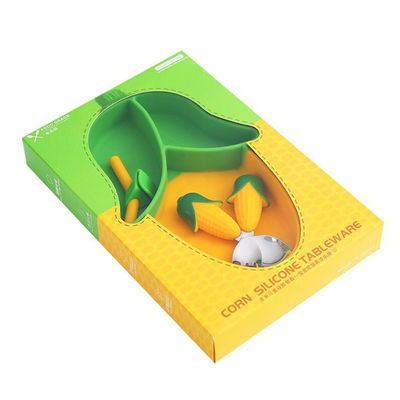 kupować 3 szt. Zestaw silikonowych talerzy do karmienia niemowląt Food Grade Corn Shape Dostosowany rozmiar online manufacture