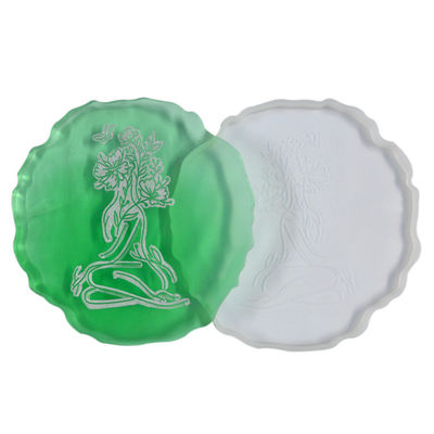 kupować Nieregularny kształt żywicy silikonowej formy Poxy biżuteria 3D Coaster formy online manufacture