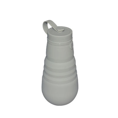 kupować Szara silikonowa składana butelka do picia Outdoor Sports Składana butelka na wodę o pojemności 500 ml online manufacture