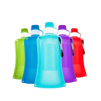 kupować Składana silikonowa butelka na wodę o pojemności 0,5 l Codzienna przenośna butelka na wodę do uprawiania sportów na świeżym powietrzu online manufacture