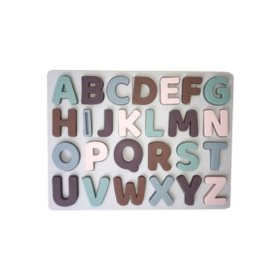 Nietoksyczne silikonowe zabawki wczesnej edukacji Ruchome puzzle z literami dla dzieci