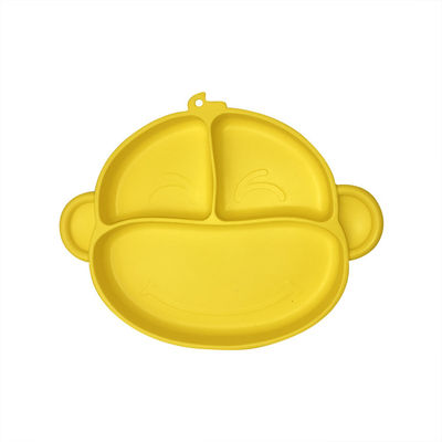Dostosowana silikonowa taca dla niemowląt Cartoon Monkey Shape Miska silikonowa bez BPA