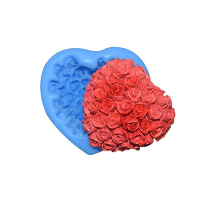 Food Grade Silikonowe Naczynia Do Pieczenia Kremówki Ciasto Serce Rose 3d Silikonowe Formy