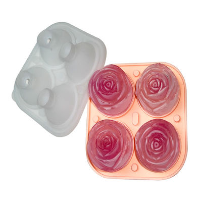 Taca na kostki lodu w kształcie róży 3D Forma silikonowa Food Grade 9 Ubytki