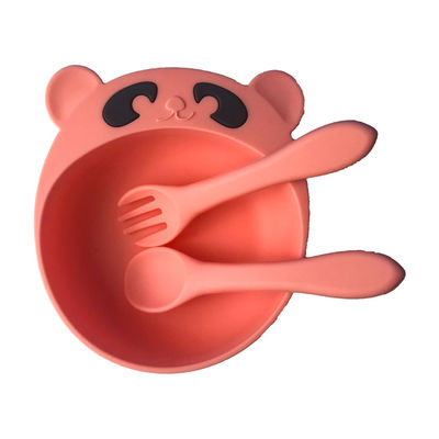 Panda Shape Baby Silikonowe produkty BPA Free Przenośna silikonowa miska i łyżka