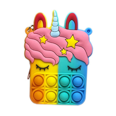 Produkty silikonowe dla niemowląt Zabawki Dziewczyny Dziewczyny Torba MHC Hot Sellers Unicorn Stress Relief Silikonowa Torba Popularny Portfel Fingertip