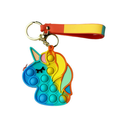 Silikonowe zabawki Fidget dla dzieci ODM, torebka Rainbow Unicorn Popper