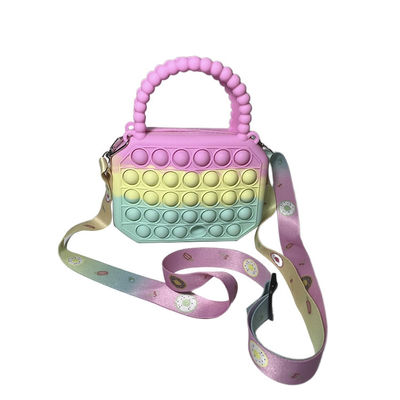 Silikonowe dzieci Cartoon Mini Kids Bubble Toy Crossbody Pop It Torebka dla dziewczynek