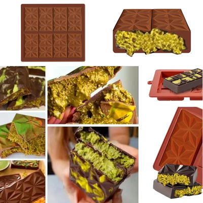 MHC Silicone Dubai Chocolate Mold Custom Deep Small Silicone Chocolate Mould Producents
